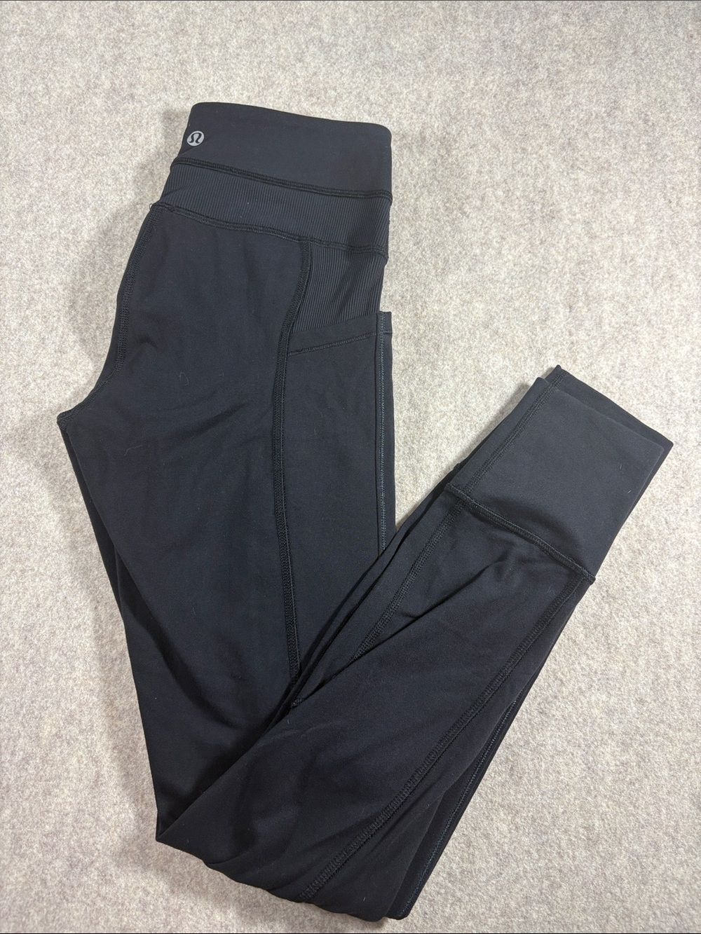 Lululemon Wunder Under High-Rise Tight Rib 28" Black Full-On Luxtreme Leggings 4